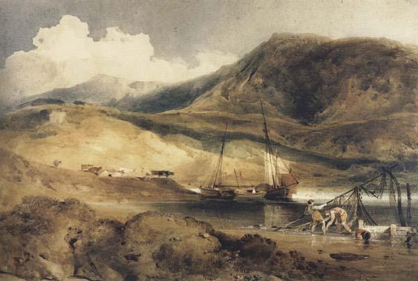 John sell cotman Barmouth Ferry (mk47) Sweden oil painting art
